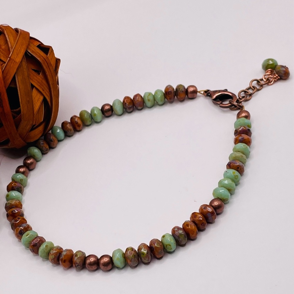 New 7.5 inch Nature Walk Fire Polished Bead Bracelet